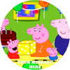 Peppa Pig Edible Image Cake Topper Personalized Birthday Sheet Custom Frosting Round Circle