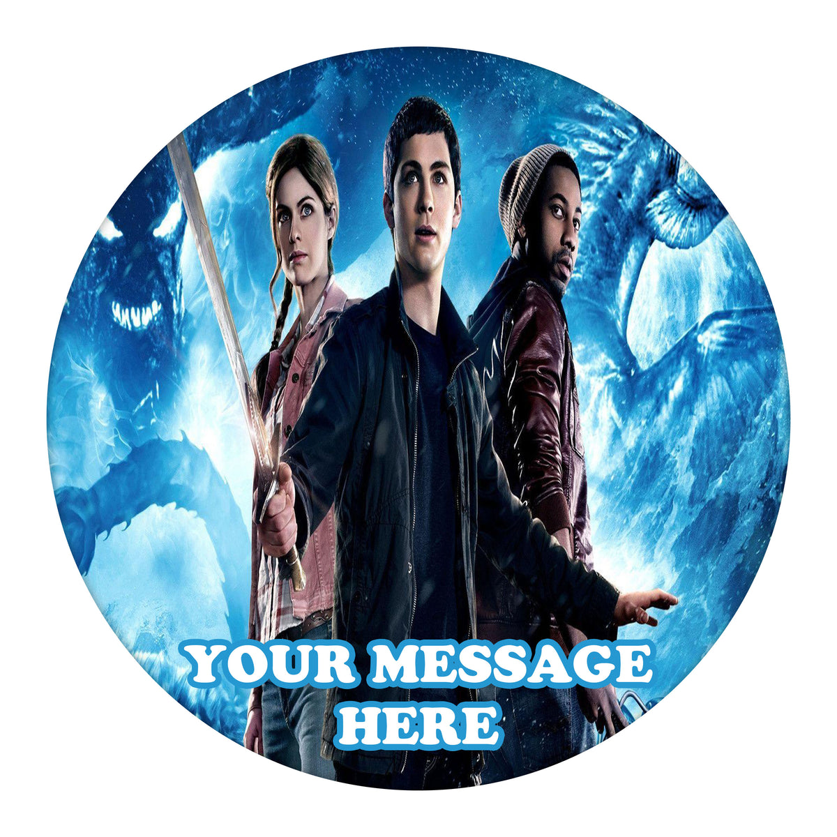 Percy Jackson Edible Image Cake Topper Personalized Birthday Sheet Custom Frosting Round Circle