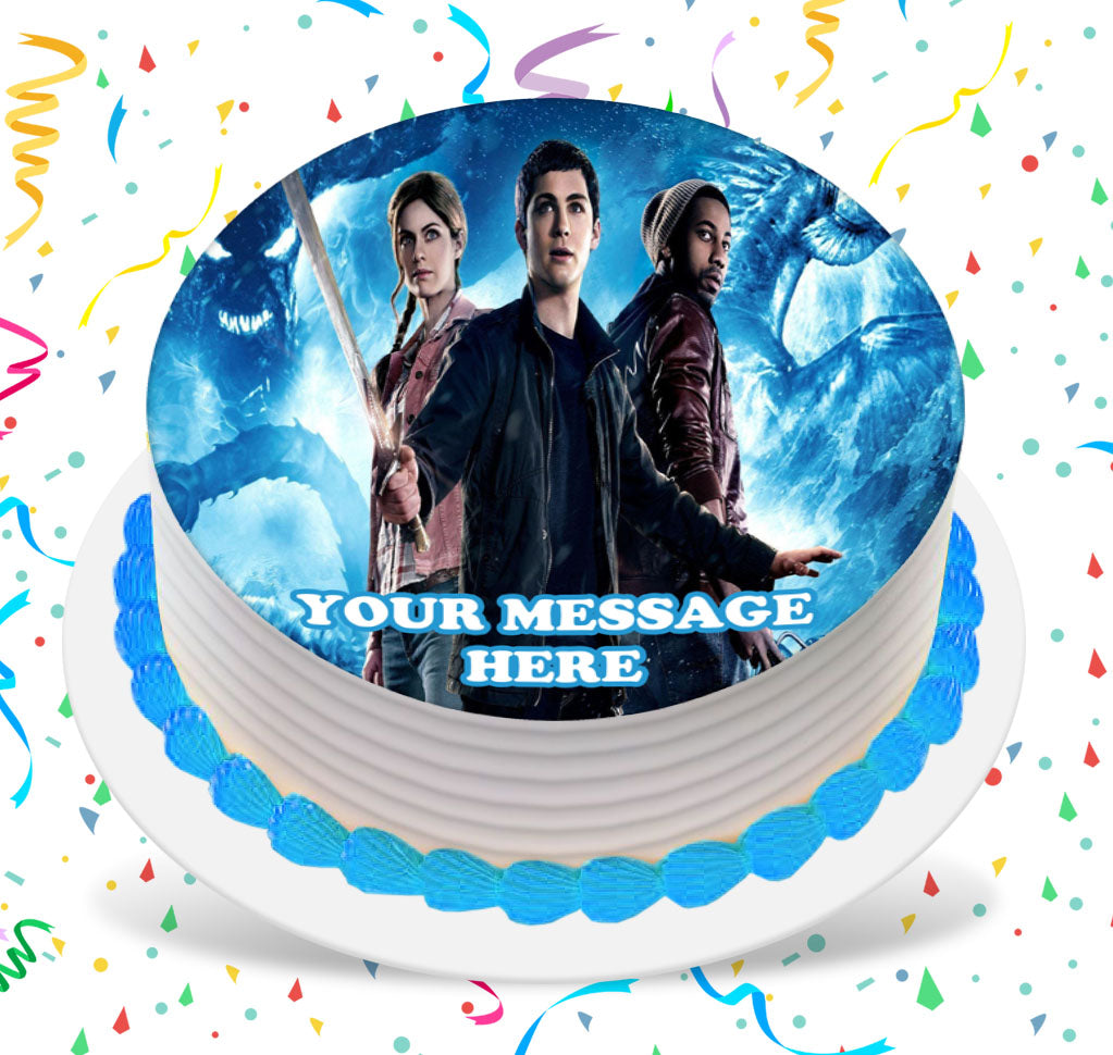 Percy Jackson Edible Image Cake Topper Personalized Birthday Sheet Custom Frosting Round Circle