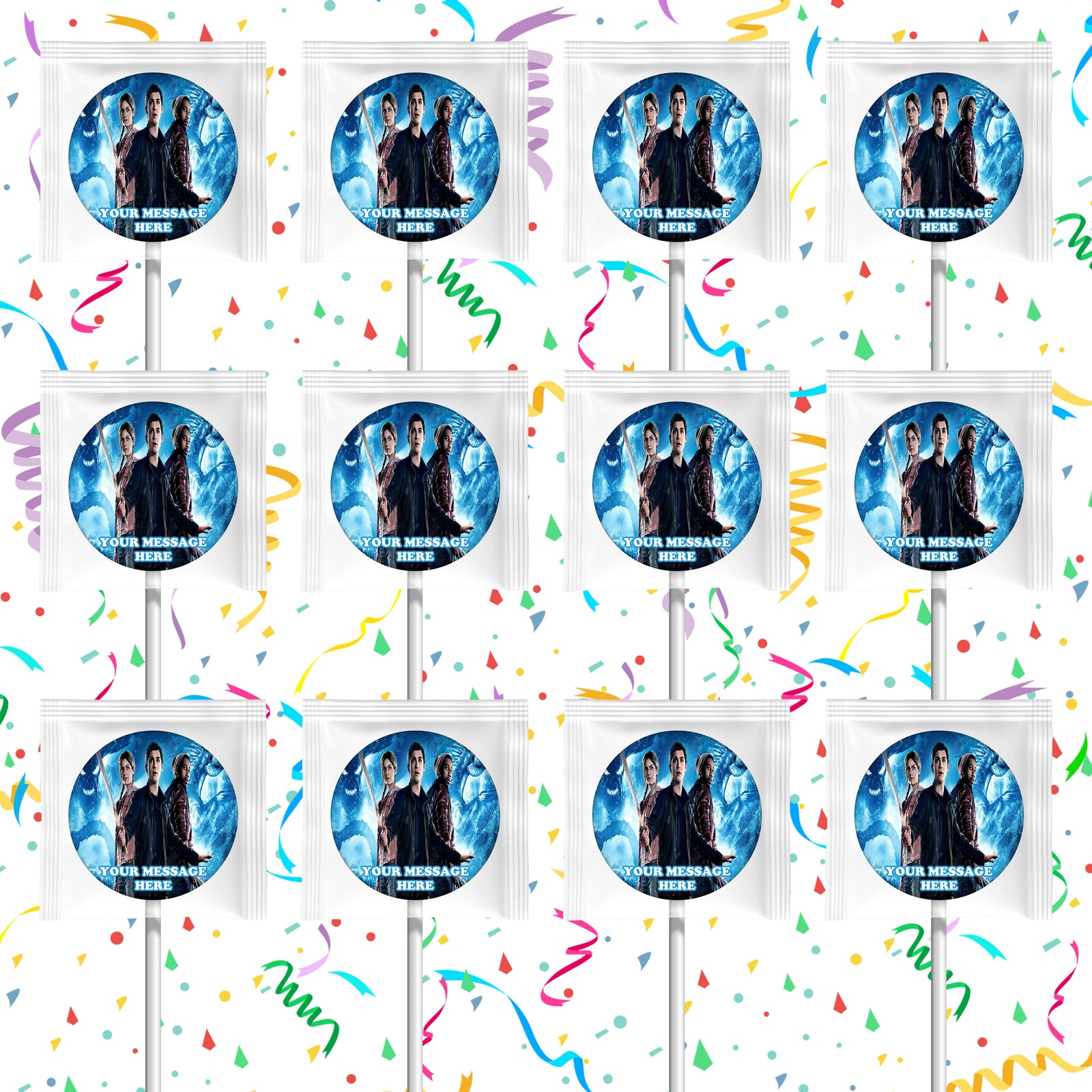 Percy Jackson Lollipops Party Favors Personalized Suckers 12 Pcs