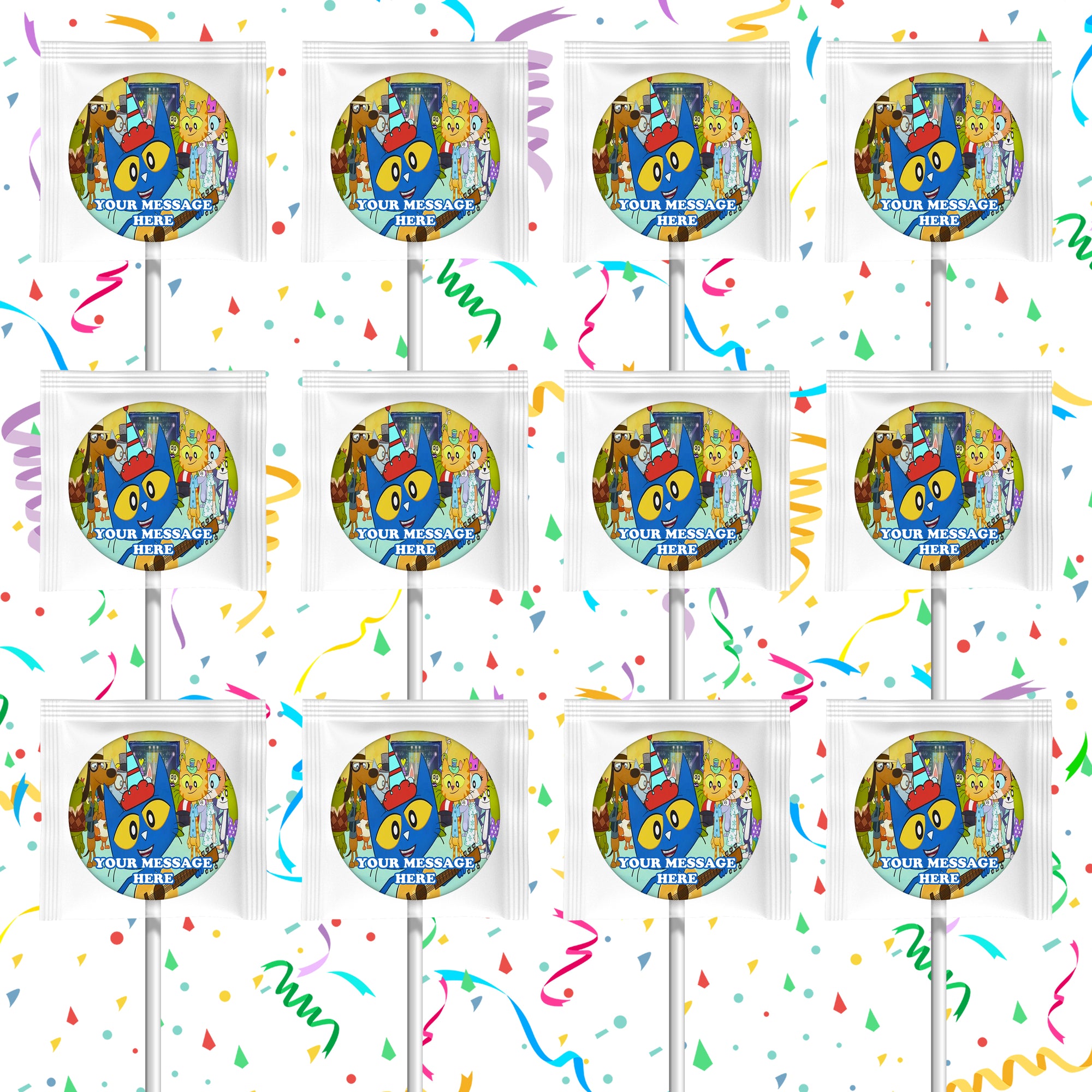 Pete The Cat Lollipops Party Favors Personalized Suckers 12 Pcs