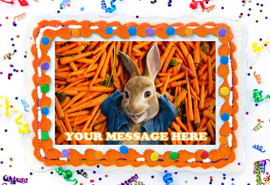 Peter Rabbit Edible Image Cake Topper Personalized Birthday Sheet Decoration Custom Party Frosting Transfer Fondant