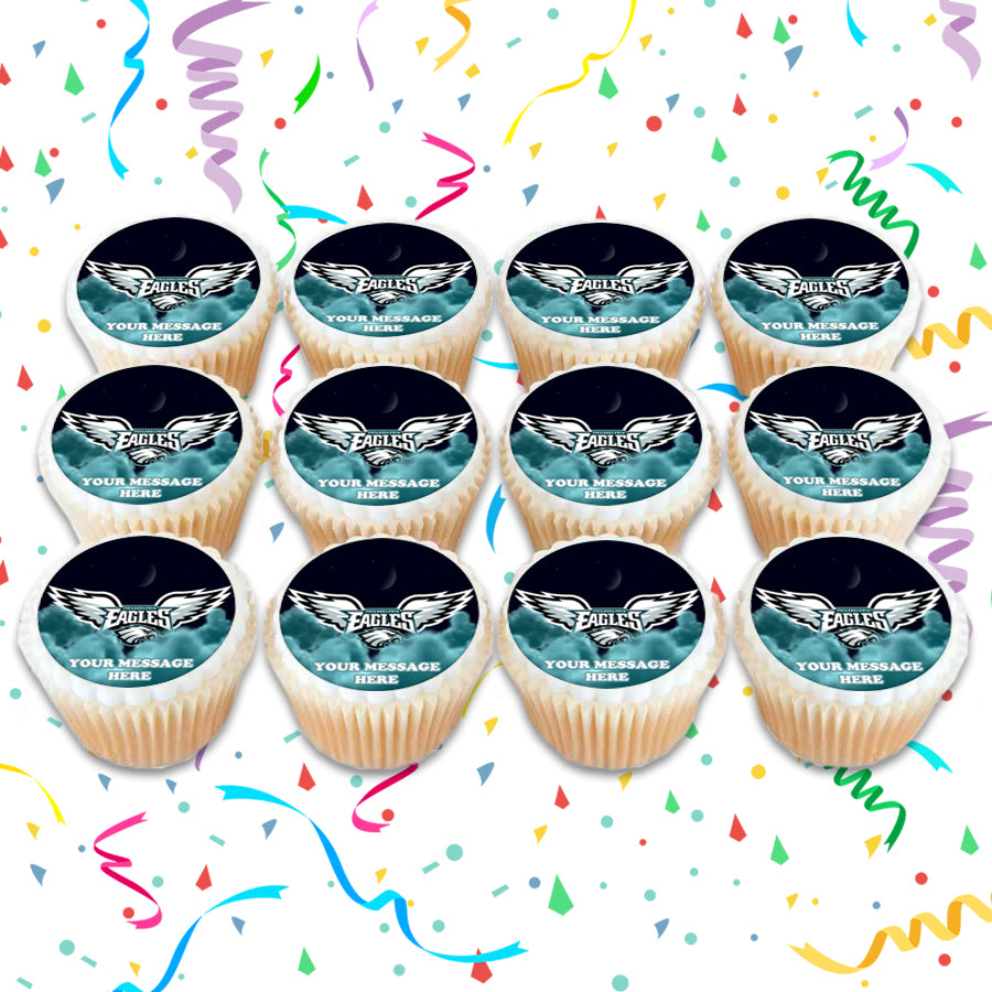 Philadelphia Eagles Edible Cupcake Toppers (12 Images) Cake Image Icing Sugar Sheet Edible Cake Images