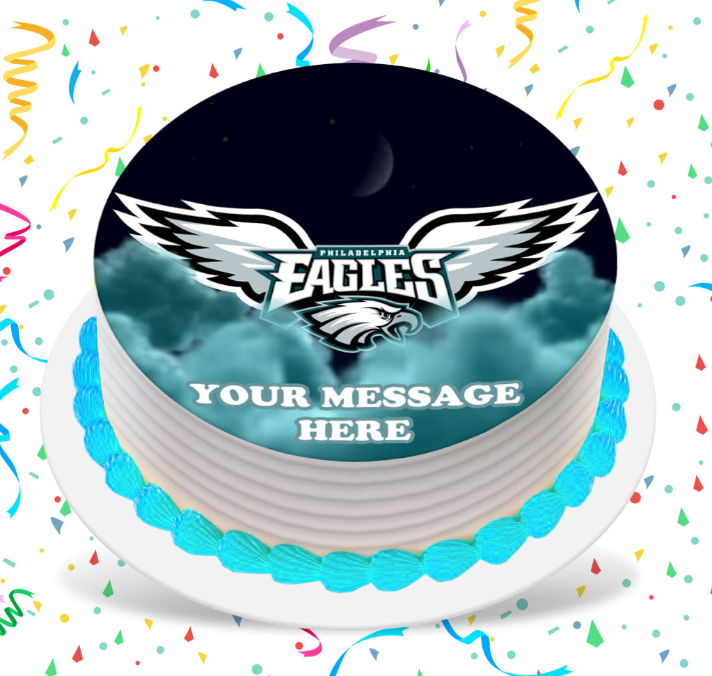 Philadelphia Eagles Edible Image Cake Topper Personalized Birthday