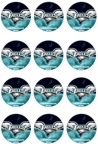 Philadelphia Eagles Edible Cupcake Toppers (12 Images) Cake Image Icing Sugar Sheet Edible Cake Images