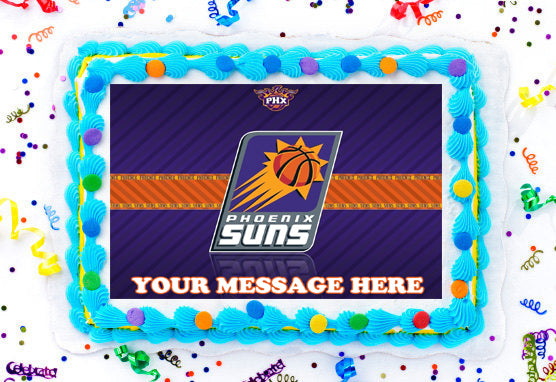 Phoenix Suns Edible Image Cake Topper Personalized Birthday Sheet Decoration Custom Party Frosting Transfer Fondant