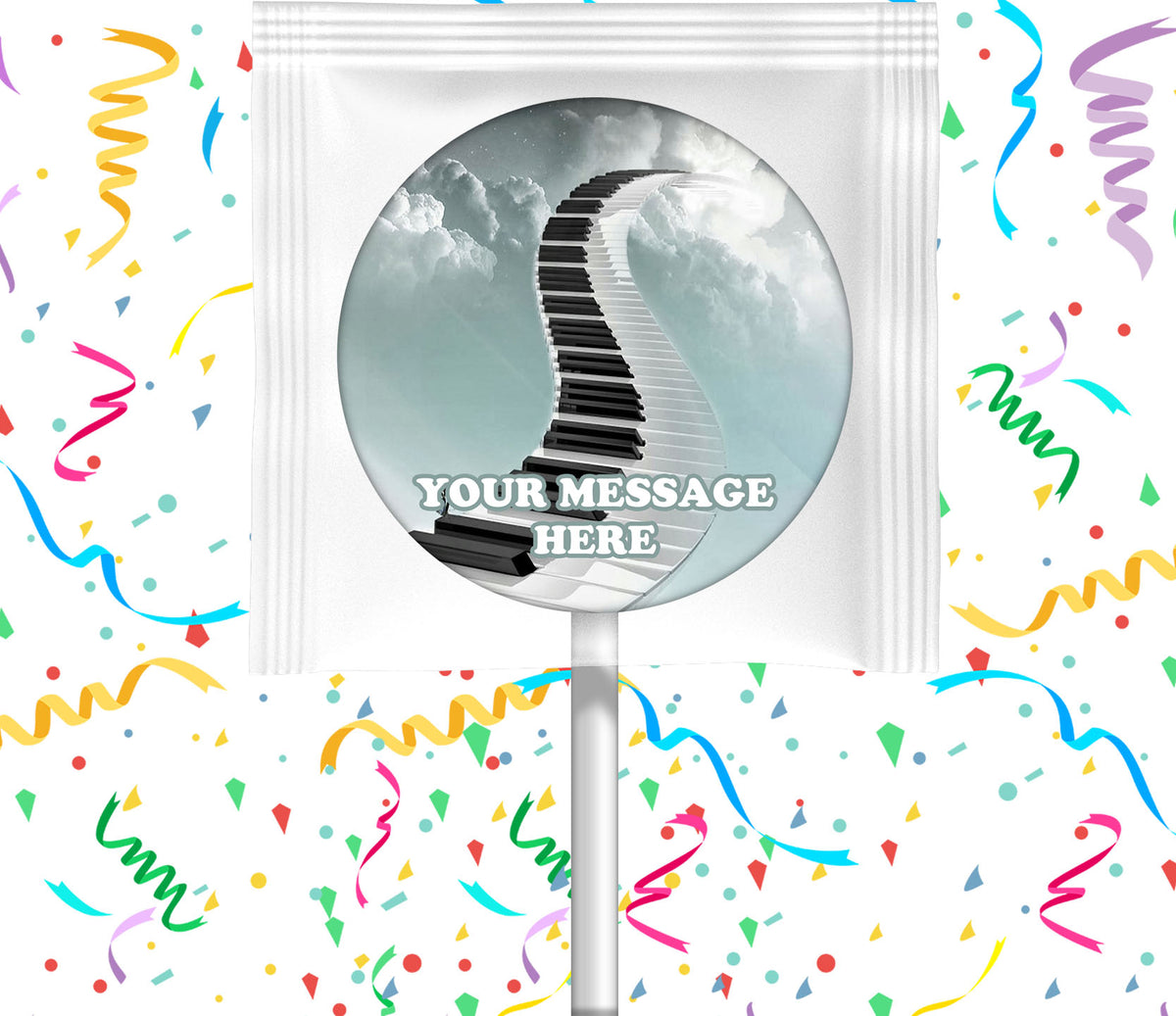 Piano Lollipops Party Favors Personalized Suckers 12 Pcs