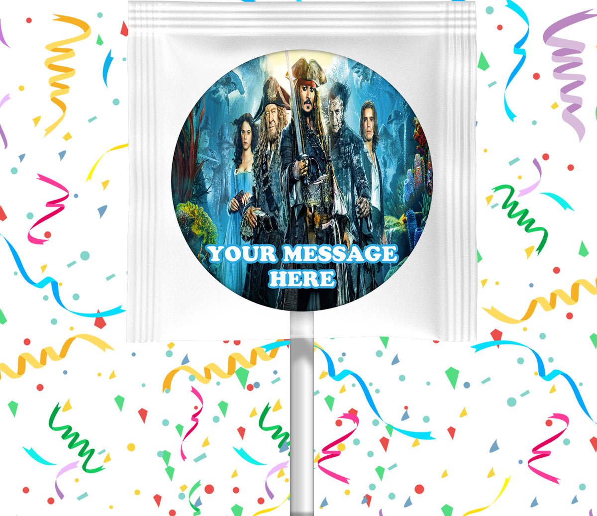 Pirates Of The Caribbean Lollipops Party Favors Personalized Suckers 12 Pcs
