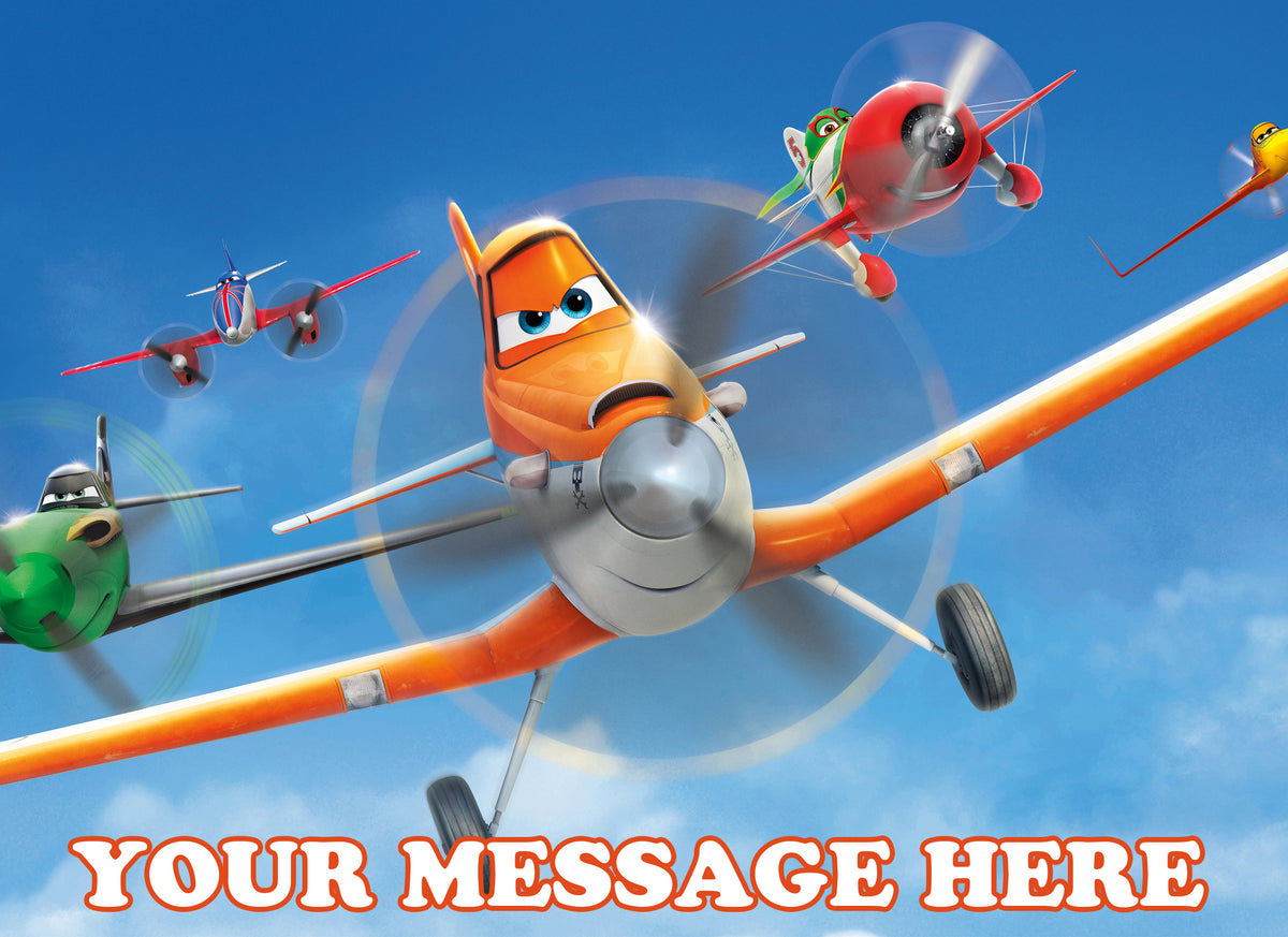 Planes Edible Image Cake Topper Personalized Birthday Sheet Decoration Custom Party Frosting Transfer Fondant