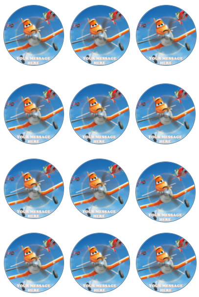 Planes Edible Cupcake Toppers (12 Images) Cake Image Icing Sugar Sheet Edible Cake Images