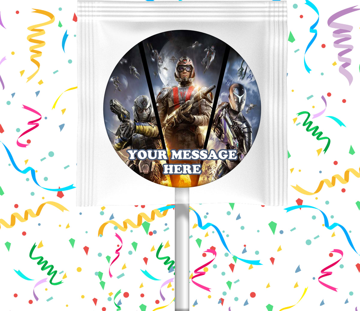 Planetside 2 Lollipops Party Favors Personalized Suckers 12 Pcs