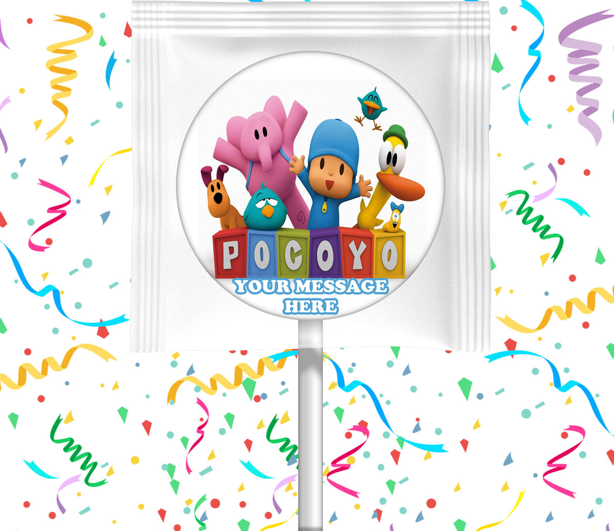 Pocoyo Lollipops Party Favors Personalized Suckers 12 Pcs