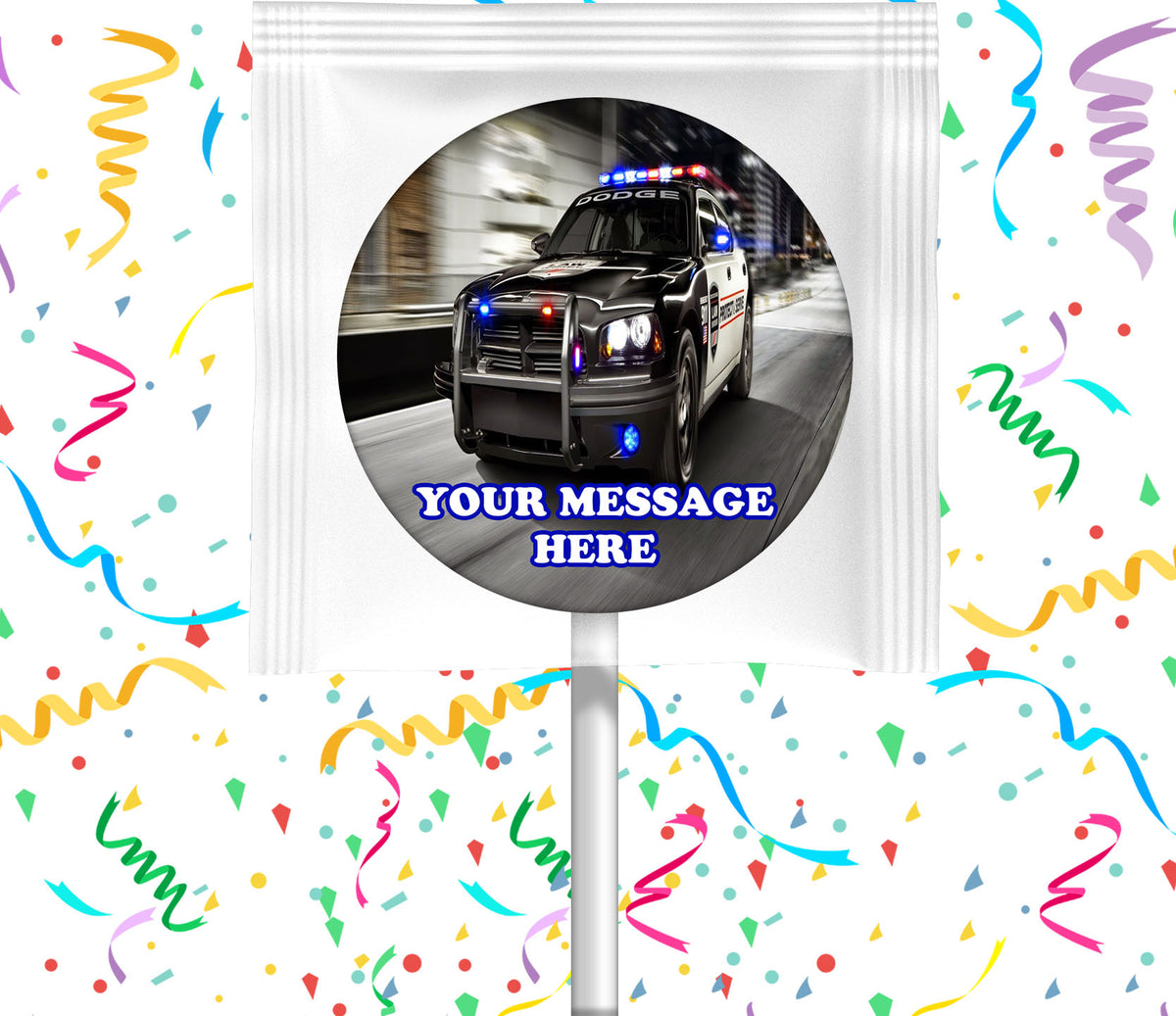 Police Lollipops Party Favors Personalized Suckers 12 Pcs