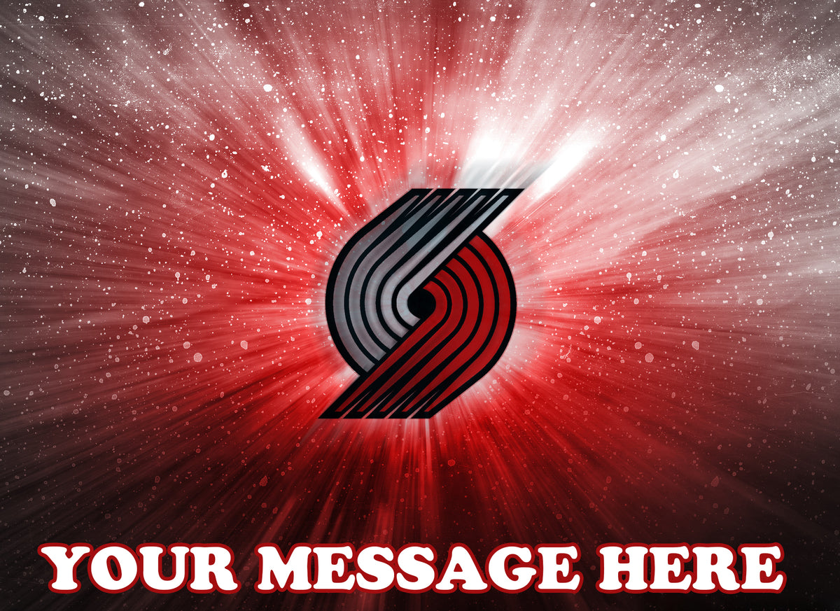 Portland Trail Blazers Edible Image Cake Topper Personalized Birthday Sheet Decoration Custom Party Frosting Transfer Fondant