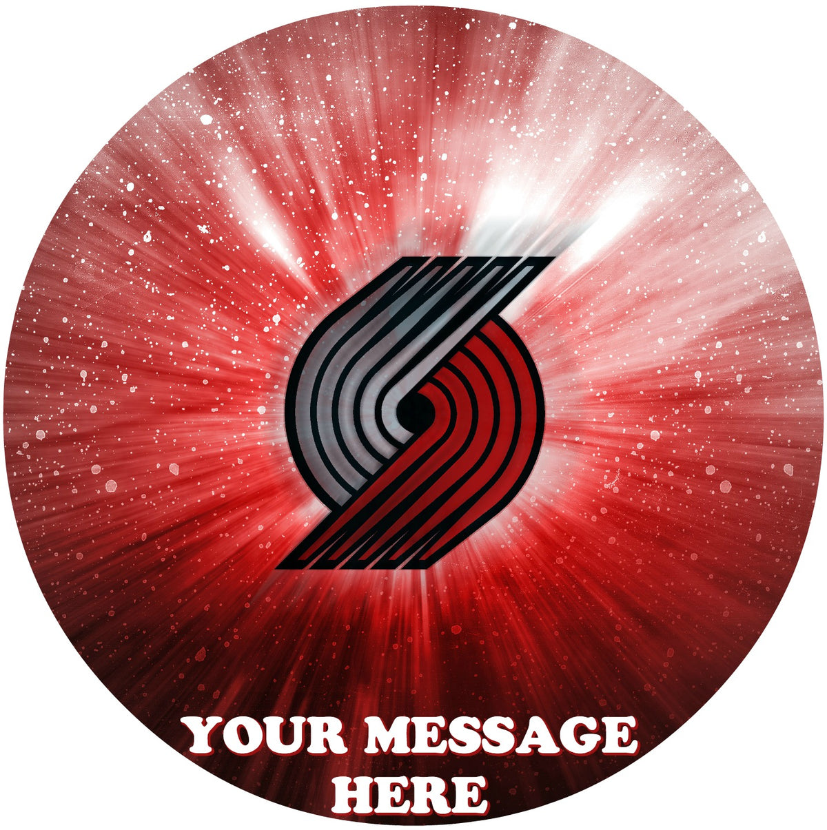 Portland Trail Blazers Edible Image Cake Topper Personalized Birthday Sheet Custom Frosting Round Circle