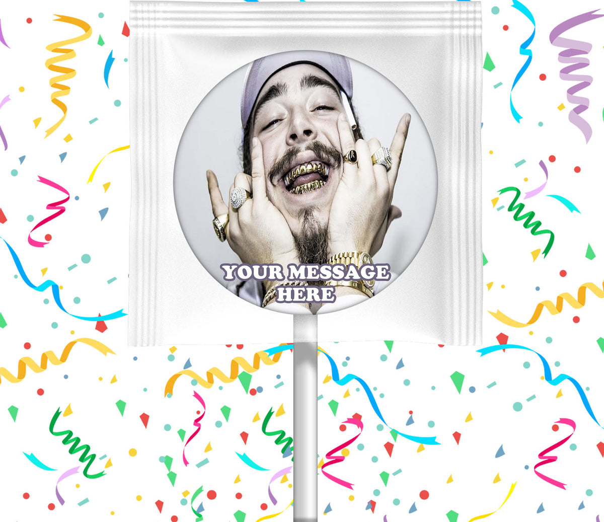 Post Malone Lollipops Party Favors Personalized Suckers 12 Pcs