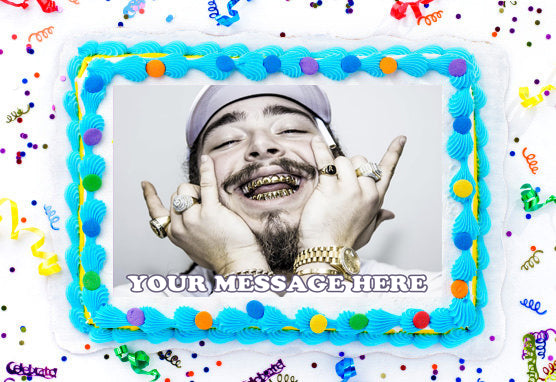 Post Malone Edible Image Cake Topper Personalized Birthday Sheet Decoration Custom Party Frosting Transfer Fondant