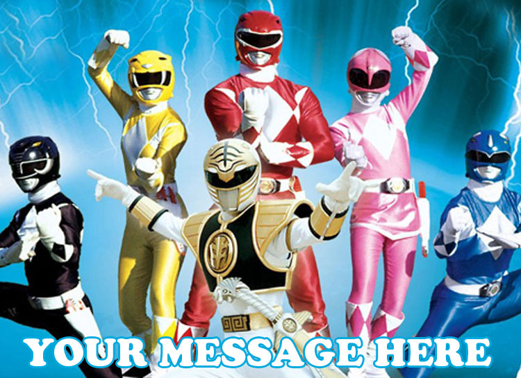 Power Rangers Edible Image Cake Topper Personalized Birthday Sheet Decoration Custom Party Frosting Transfer Fondant