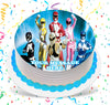 Power Rangers Edible Image Cake Topper Personalized Birthday Sheet Custom Frosting Round Circle