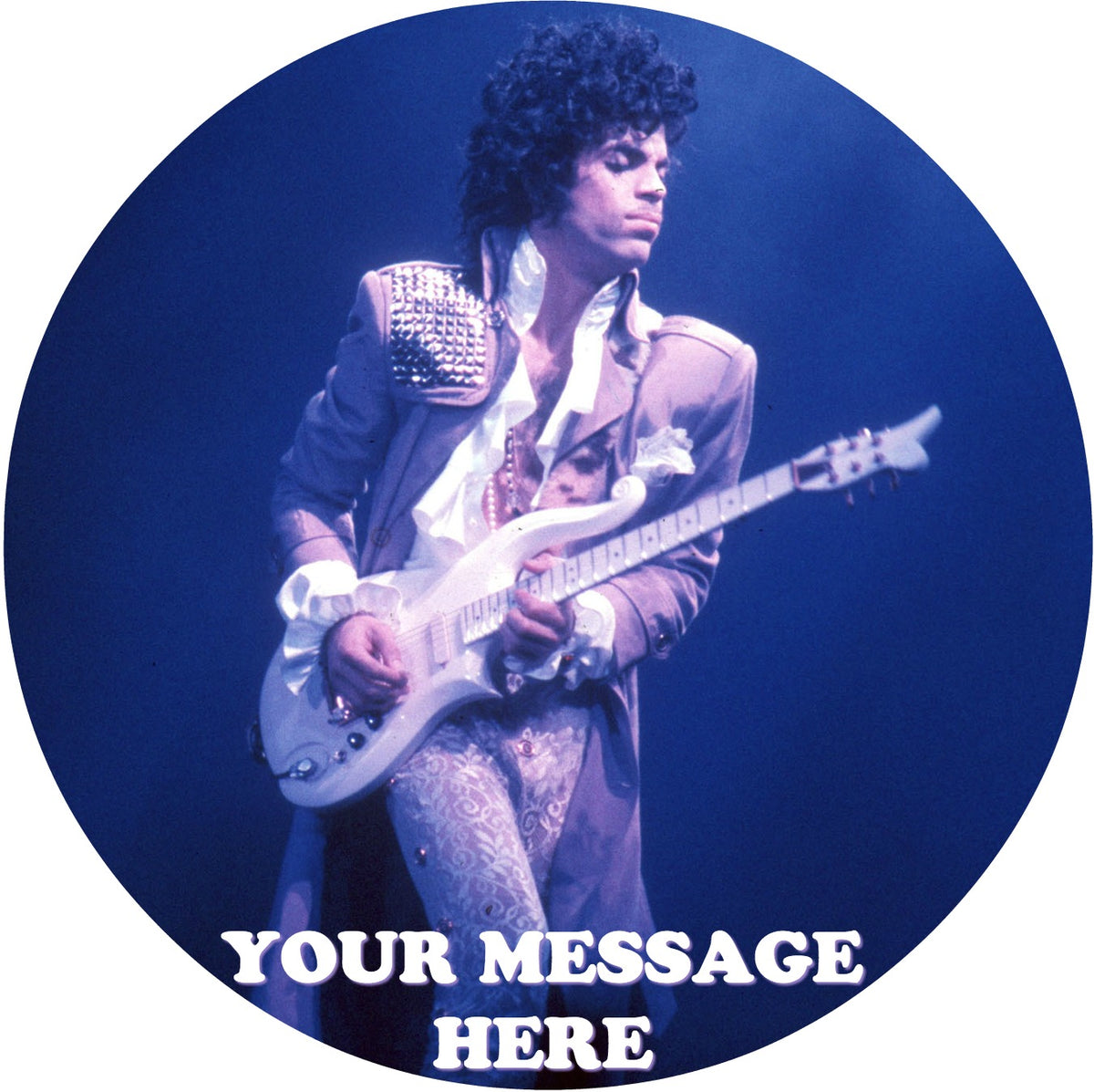 Prince Edible Image Cake Topper Personalized Birthday Sheet Custom Frosting Round Circle