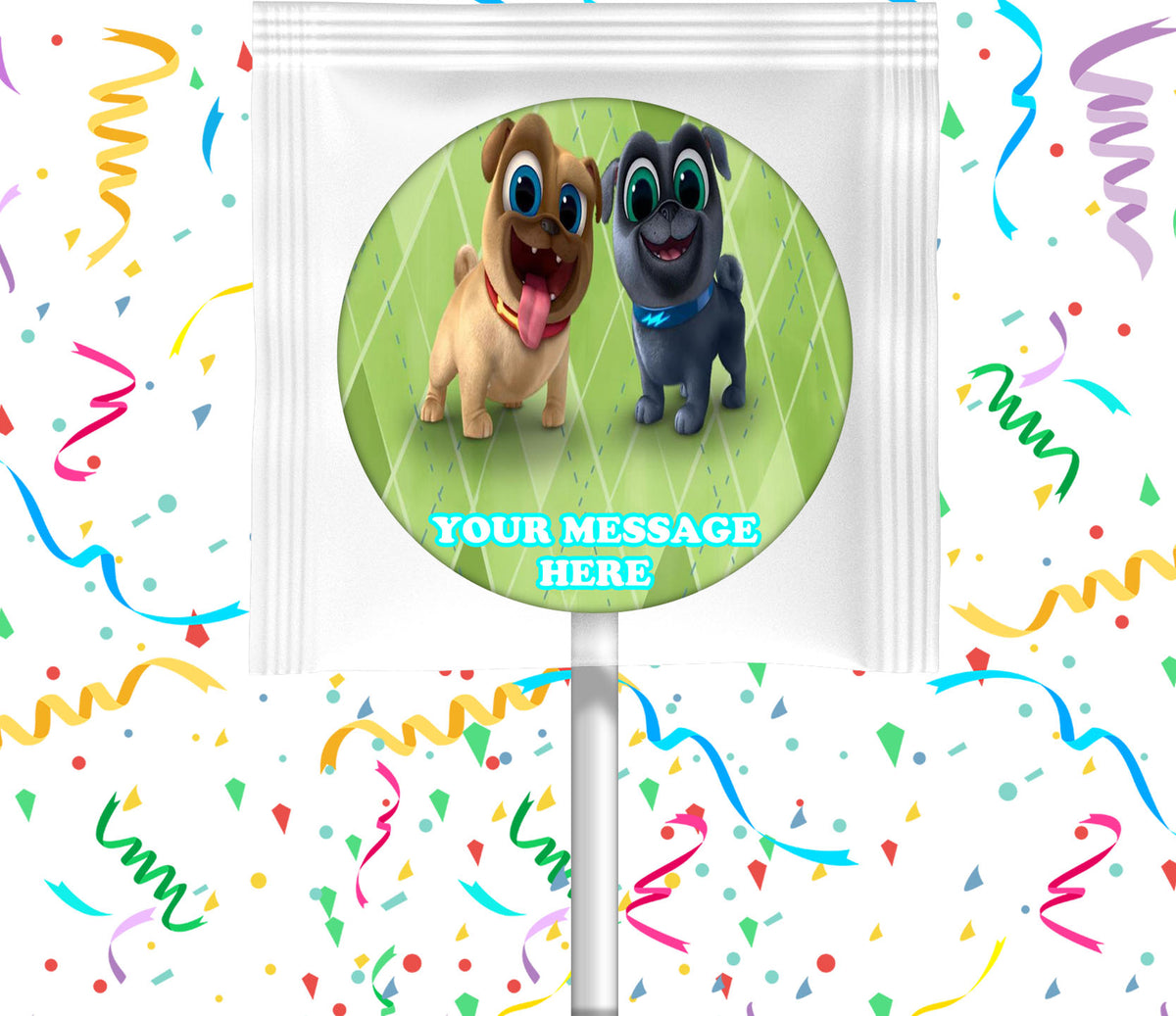 Puppy Dog Pals Lollipops Party Favors Personalized Suckers 12 Pcs