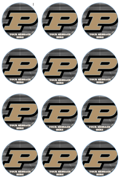 Purdue University Edible Cupcake Toppers (12 Images) Cake Image Icing Sugar Sheet Edible Cake Images