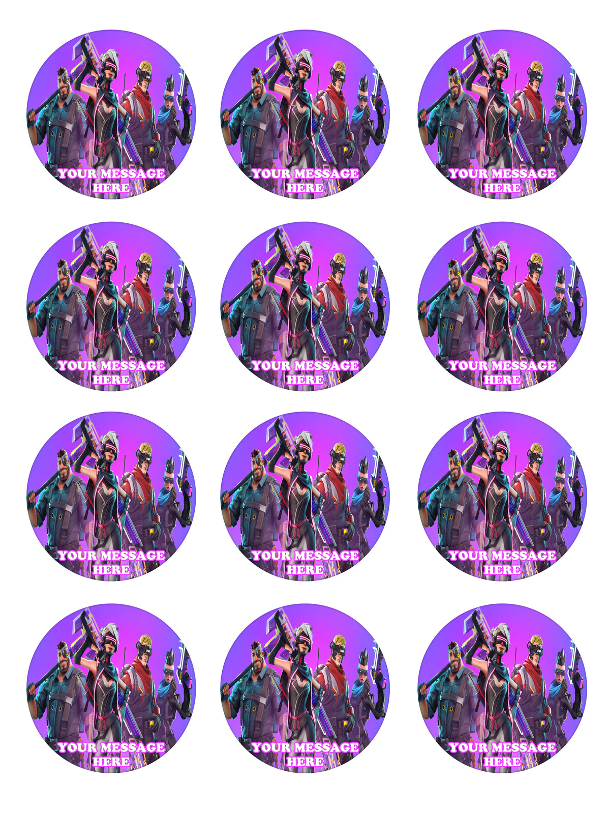Fortnite Edible Cupcake Toppers (12 Images) Cake Image Icing Sugar Sheet