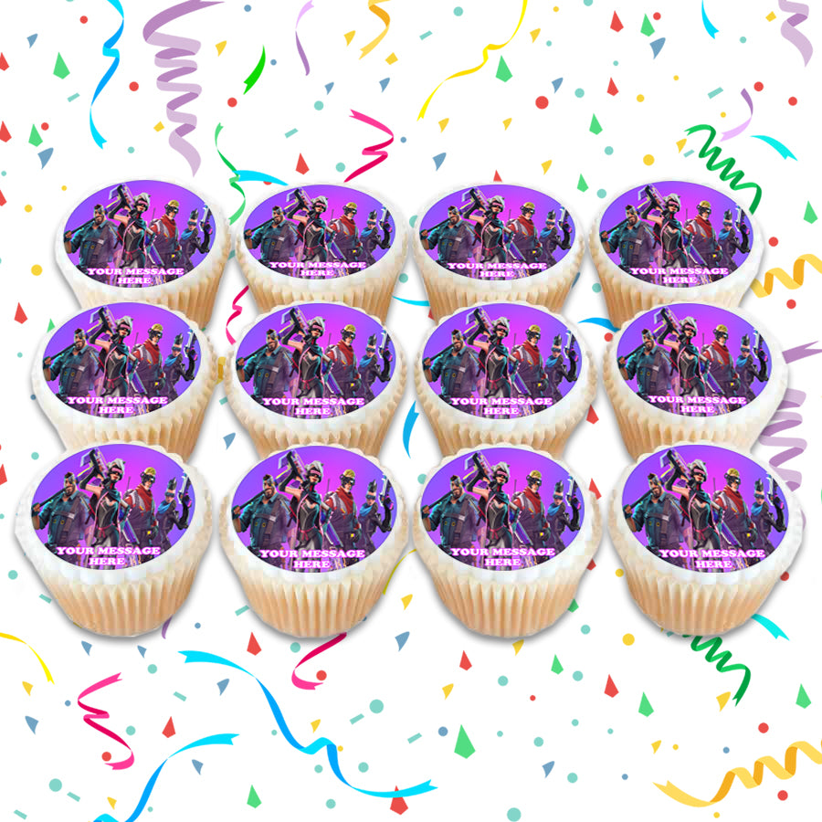 Fortnite Edible Cupcake Toppers (12 Images) Cake Image Icing Sugar Sheet