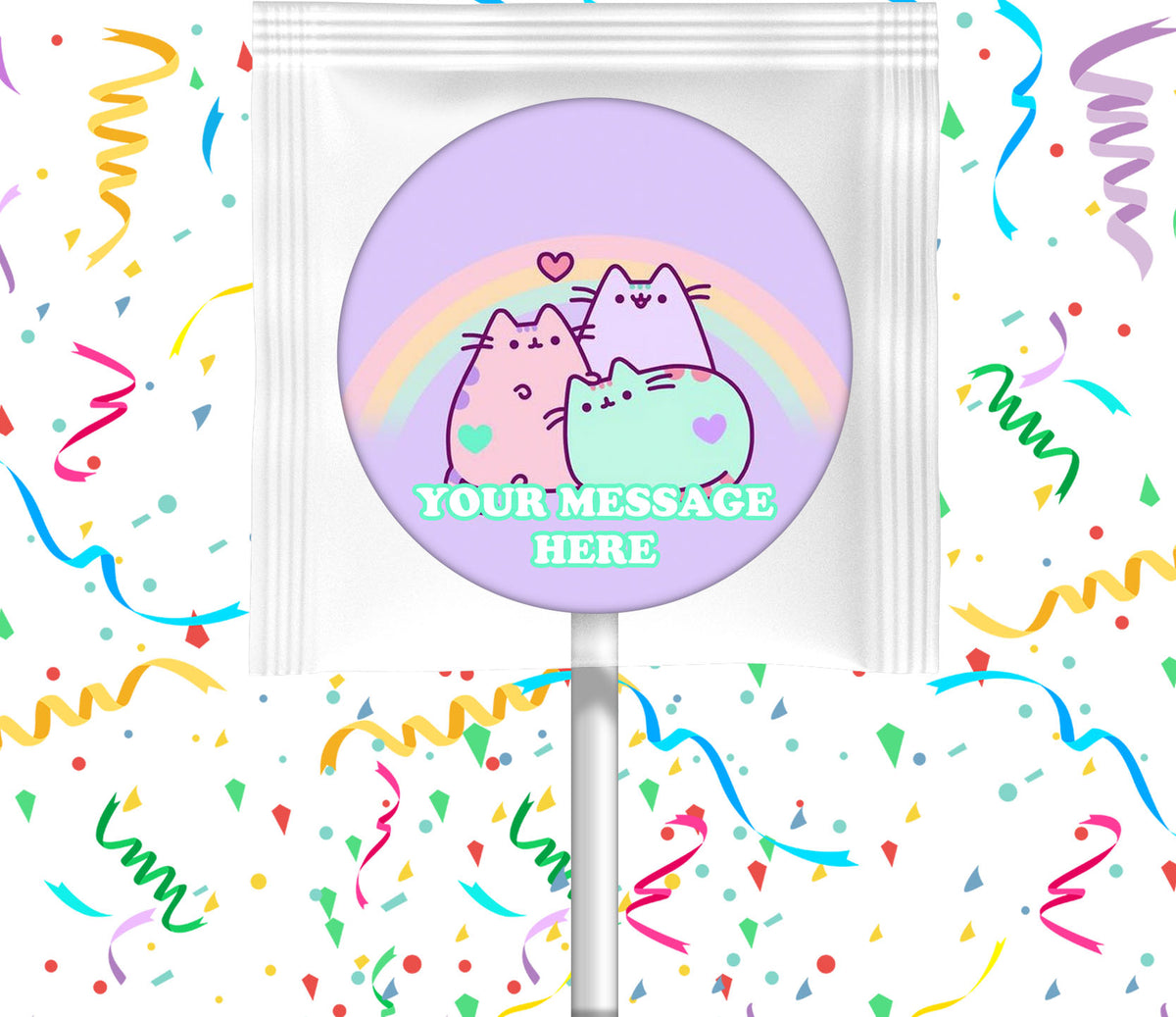 Pusheen Lollipops Party Favors Personalized Suckers 12 Pcs