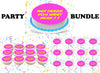 Custom Order 3 Pc Set Edible Round Image Cake Topper, Personalized Cupcakes, Lollipop Party Favors, Create Your Own