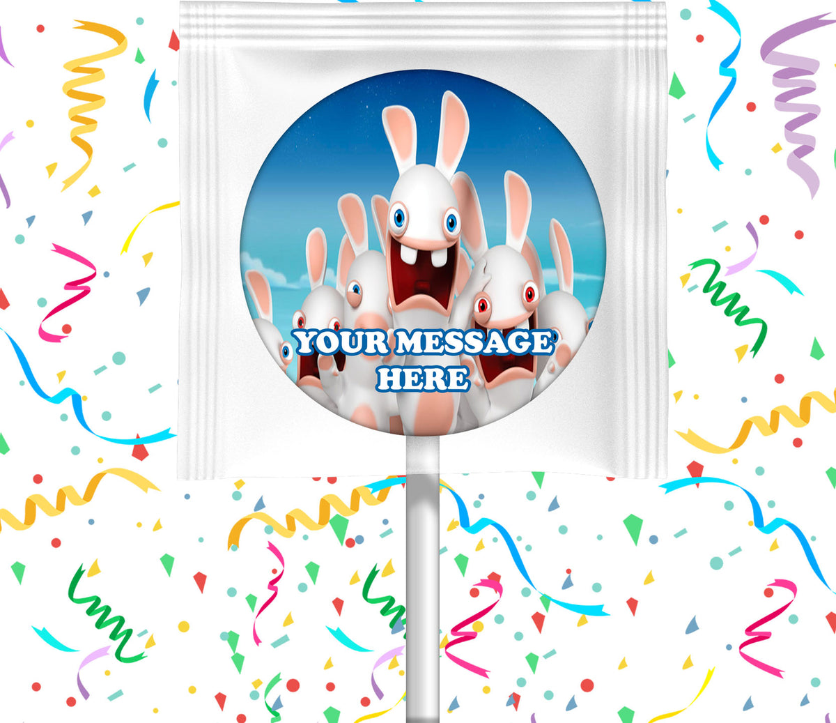 Rabbids Invasion Lollipops Party Favors Personalized Suckers 12 Pcs