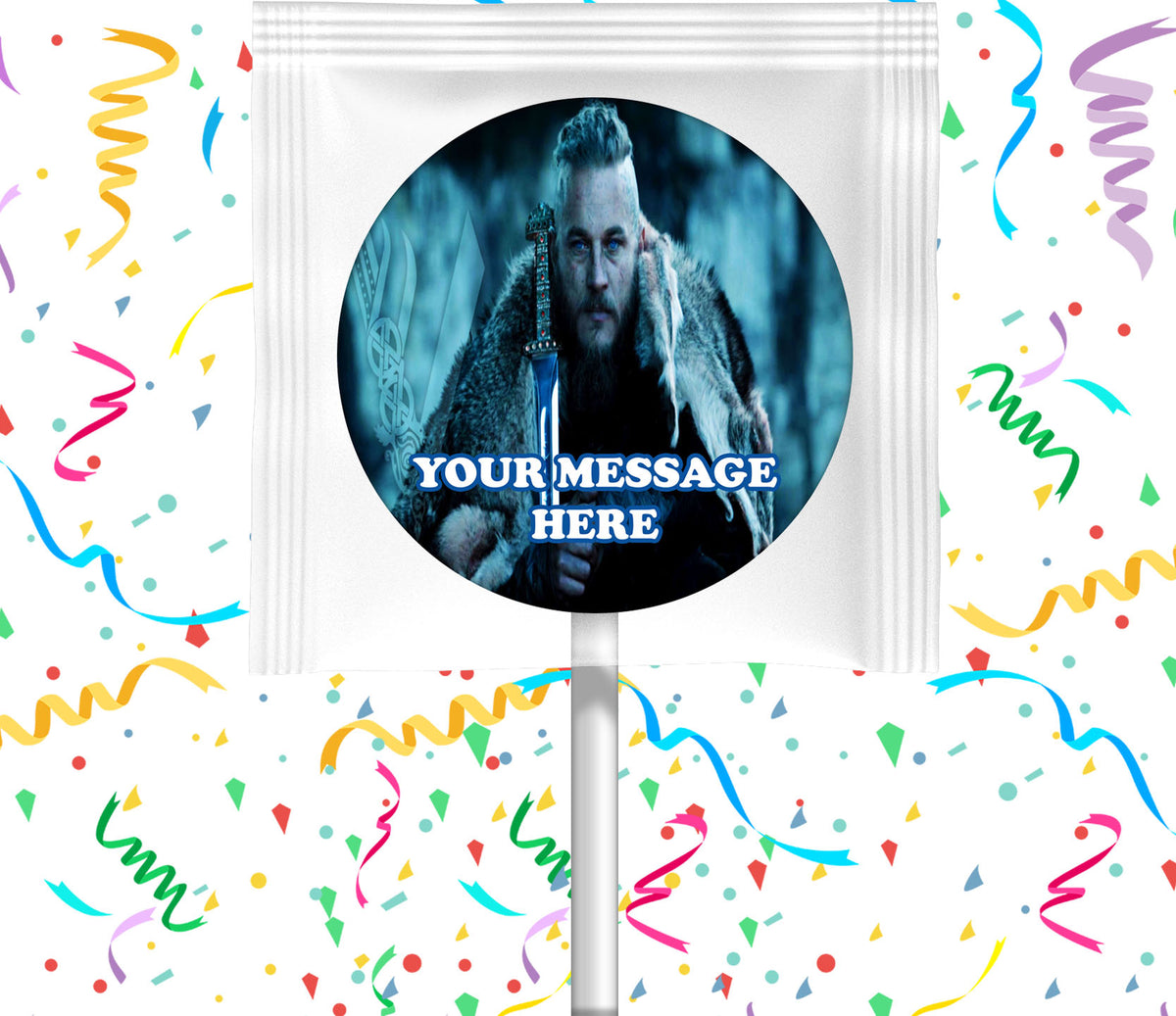 Ragnar Lothbrok Lollipops Party Favors Personalized Suckers 12 Pcs