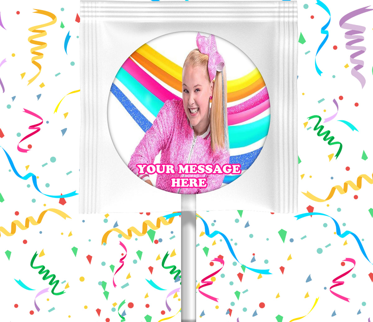 JoJo Siwa Lollipops Party Favors Personalized Suckers 12 Pcs