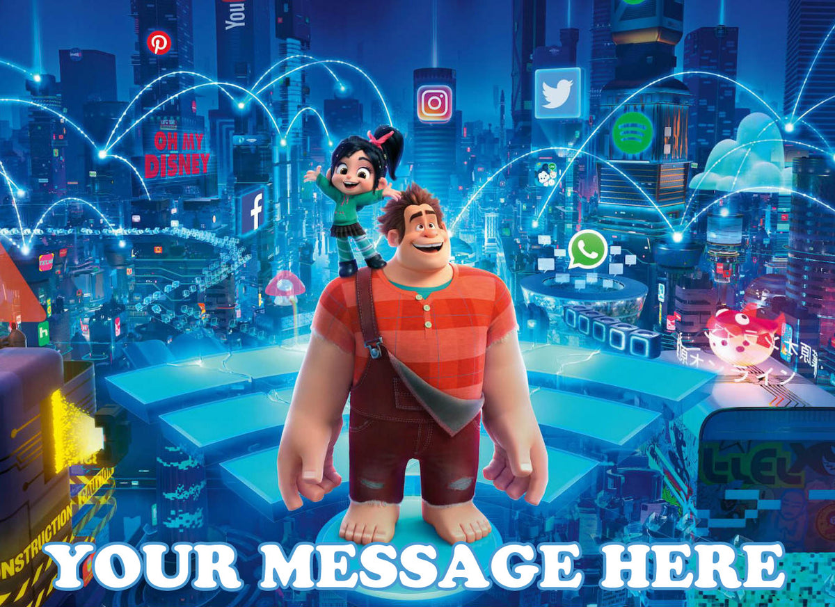 Ralph Breaks The Internet Edible Image Cake Topper Personalized Birthday Sheet Decoration Custom Party Frosting Transfer Fondant