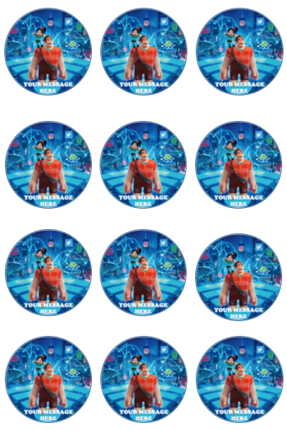 Ralph Breaks The Internet Edible Cupcake Toppers (12 Images) Cake Image Icing Sugar Sheet Edible Cake Images