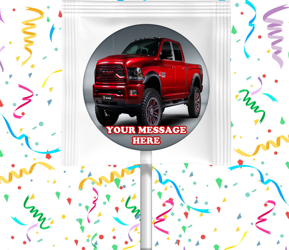 Ram Trucks Lollipops Party Favors Personalized Suckers 12 Pcs