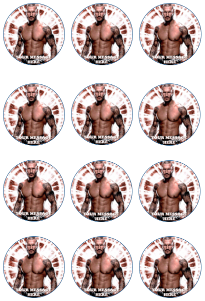 Randy Orton Edible Cupcake Toppers (12 Images) Cake Image Icing Sugar Sheet Edible Cake Images