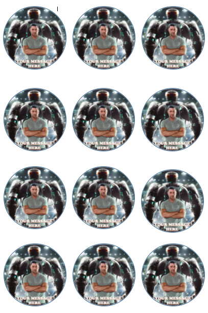 Real Steel Edible Cupcake Toppers (12 Images) Cake Image Icing Sugar Sheet Edible Cake Images