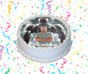 Real Steel Edible Image Cake Topper Personalized Birthday Sheet Custom Frosting Round Circle
