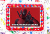 Deadpool Edible Image Cake Topper Personalized Birthday Sheet Decoration Custom Party Frosting Transfer Fondant