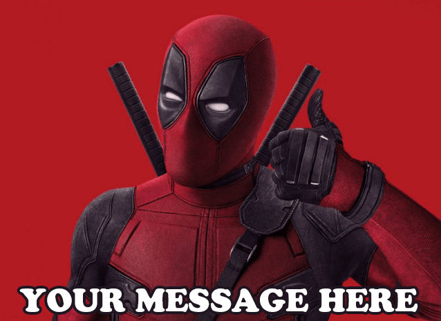 Deadpool Edible Image Cake Topper Personalized Birthday Sheet Decoration Custom Party Frosting Transfer Fondant