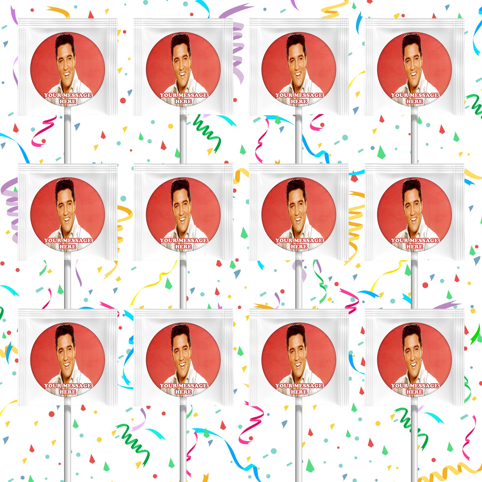 Elvis Presley Lollipops Party Favors Personalized Suckers 12 Pcs