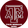 Texas A&M University Edible Image Cake Topper Personalized Birthday Sheet Custom Frosting Round Circle