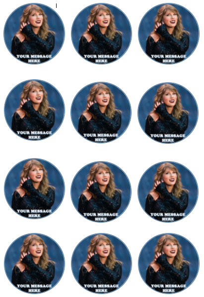 Taylor Swift Edible Cupcake Toppers (12 Images) Cake Image Icing Sugar Sheet Edible Cake Images