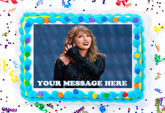 Taylor Swift Edible Image Cake Topper Personalized Birthday Sheet Decoration Custom Party Frosting Transfer Fondant