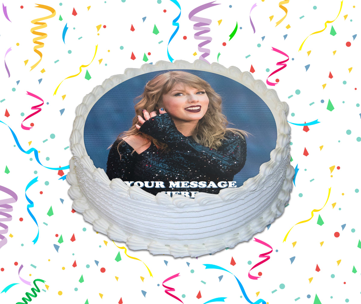 Reputation Cake Taylor Swift Edible Image Cake Topper Personalized Birthday Sheet Cust ...