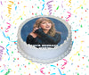 Taylor Swift Edible Image Cake Topper Personalized Birthday Sheet Custom Frosting Round Circle