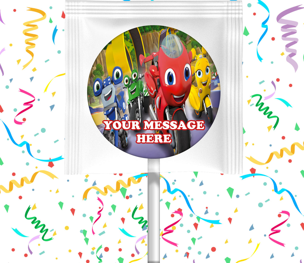 Ricky Zoom Lollipops Party Favors Personalized Suckers 12 Pcs