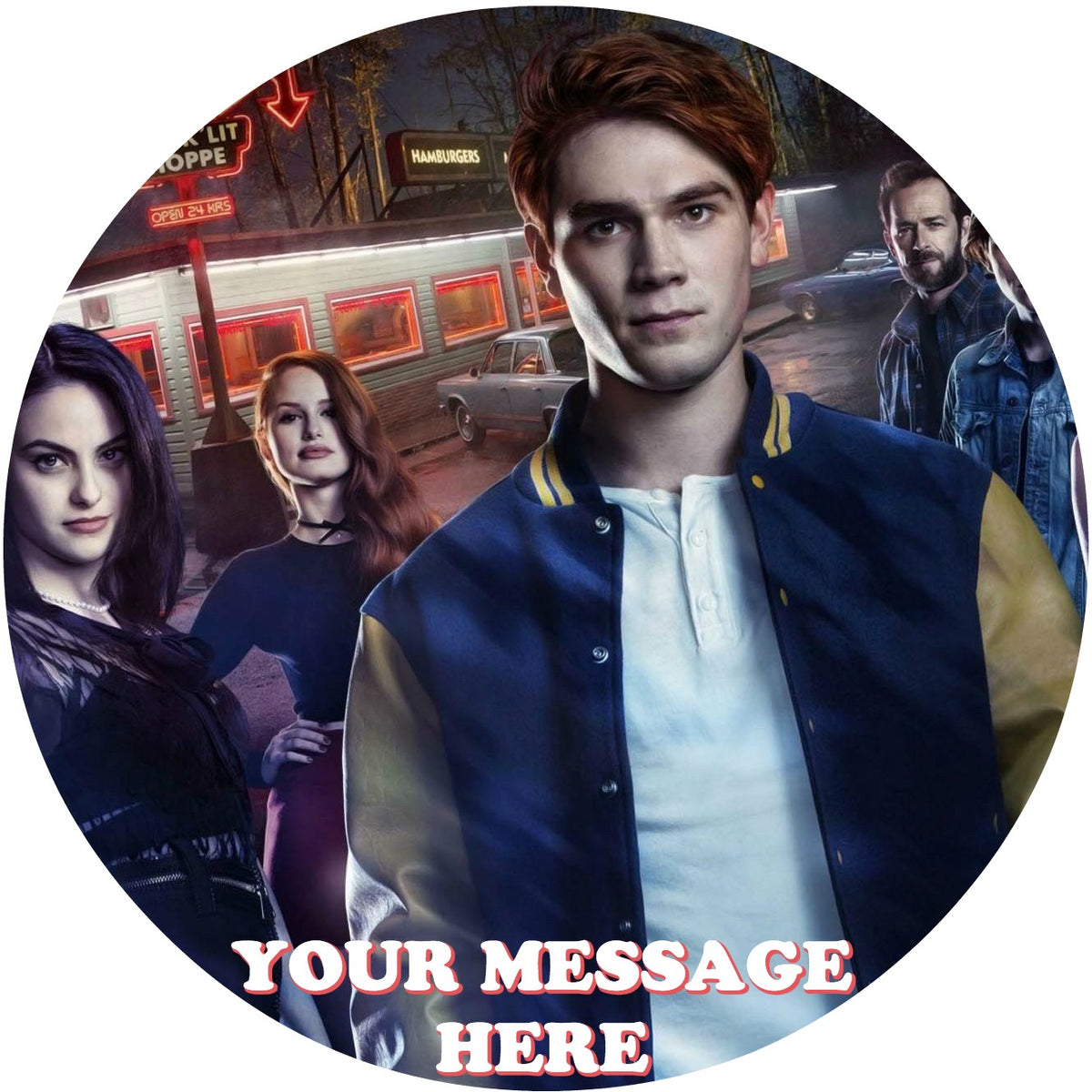 Riverdale Edible Image Cake Topper Personalized Birthday Sheet Custom Frosting Round Circle