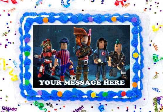 Roblox Edible Image Cake Topper Personalized Birthday Sheet Decoration Custom Party Frosting Transfer Fondant